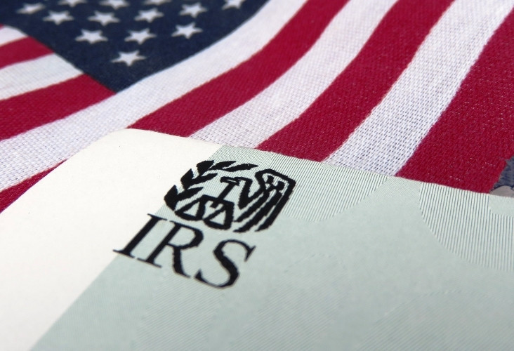 irs logo with the national flag