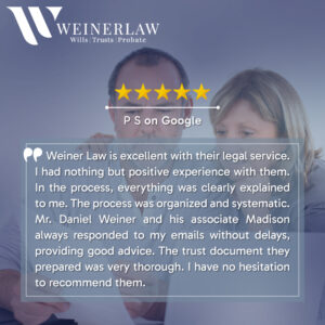 Weiner Law Client Testimonial From PS